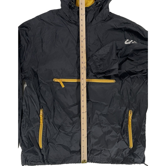 VTG 90s Tommy Hilfiger Athletics Mens M Black Hooded Anorak Pullover Y2k Jacket - Picture 8 of 9